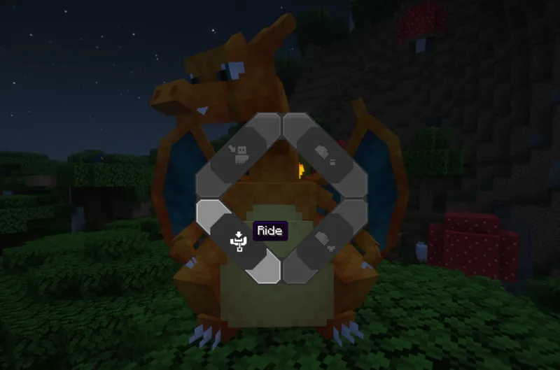 Ride Charizard Interaction Menu