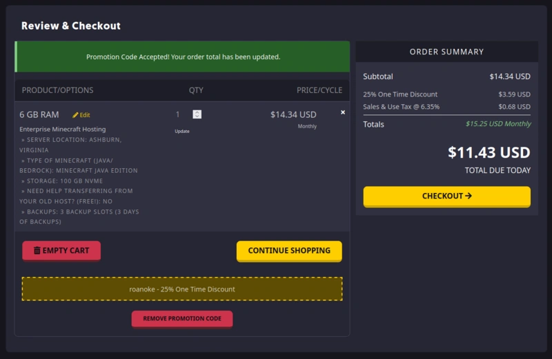 Sparked Host Checkout